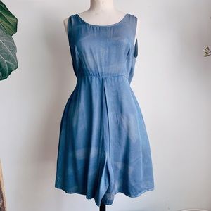 Vintage dyed silk jumper with front skirt small